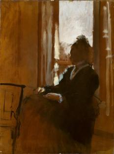 degas woman at a window